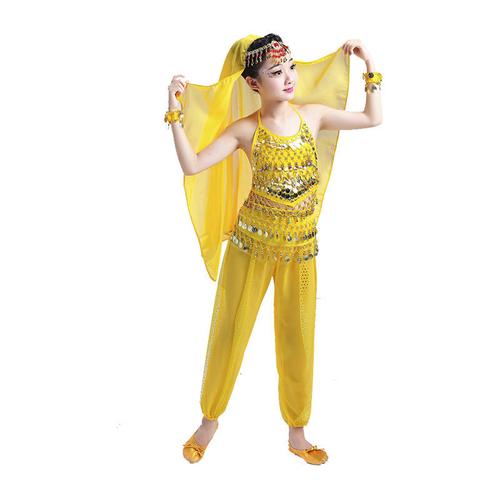 儿童印度舞演出服女童新疆舞表演服装少儿肚皮舞幼儿民族舞蹈服